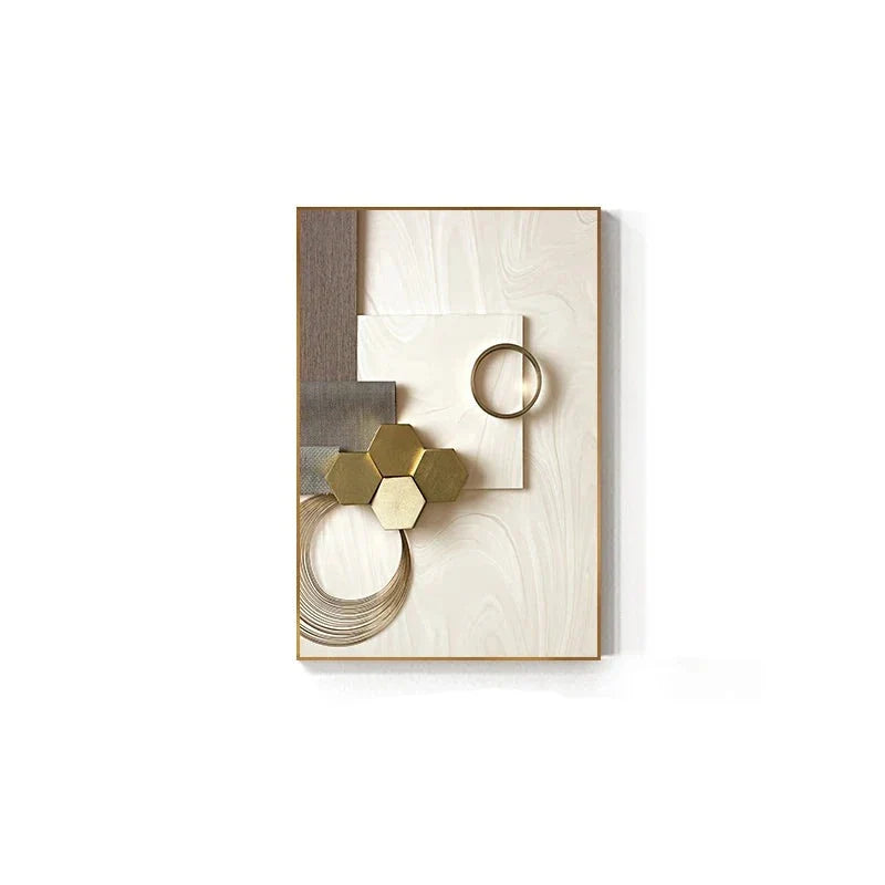 Modern Abstract Geometry Canvas Wall Art for Luxury Interiors