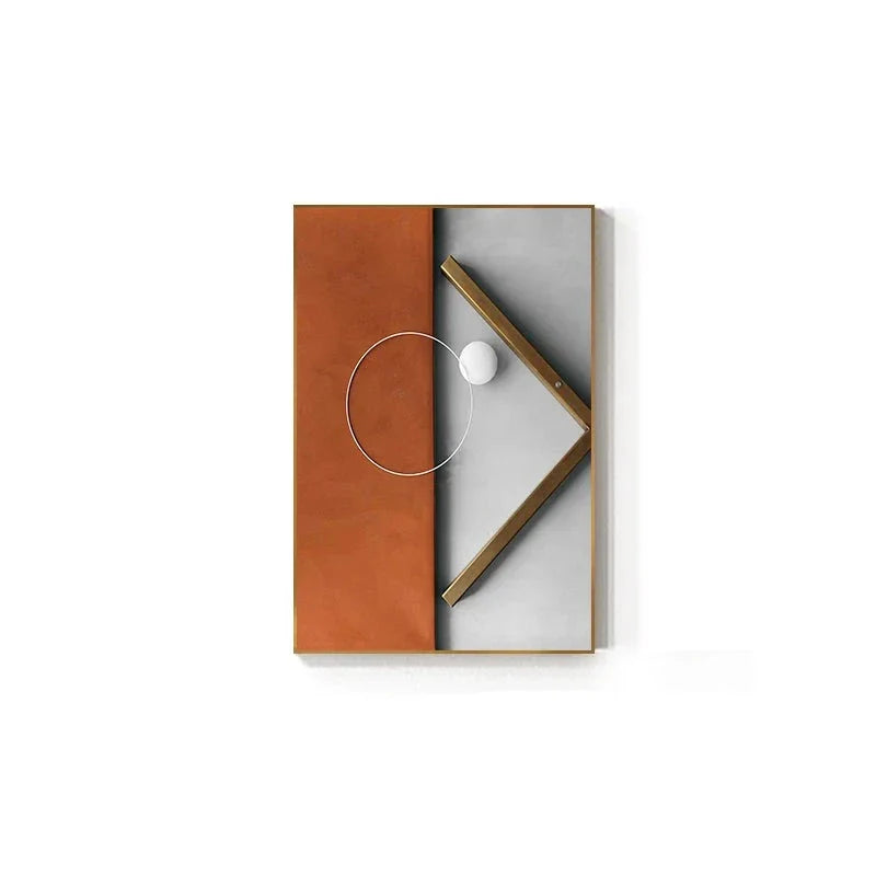 Modern Abstract Geometry Canvas Wall Art for Luxury Interiors