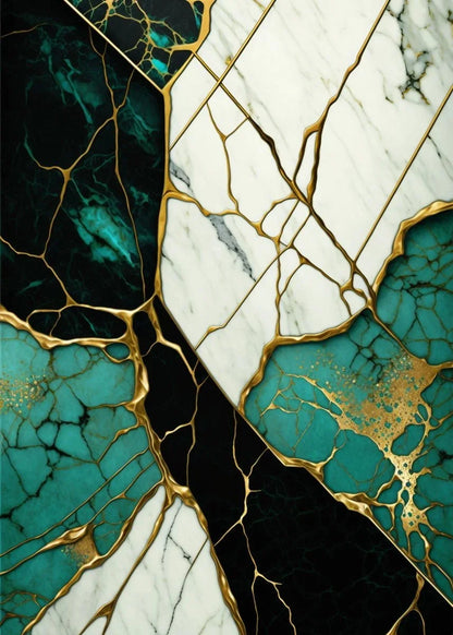 Modern Black & Gold Abstract Canvas Wall Art for Home Decor