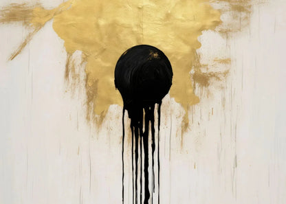 Modern Black & Gold Abstract Canvas Wall Art for Home Decor