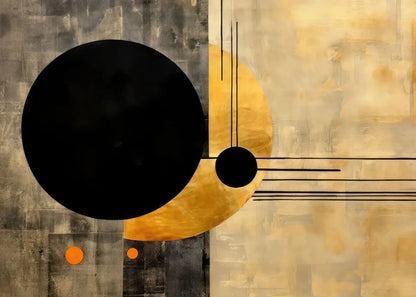 Modern Black & Gold Abstract Canvas Wall Art for Home Decor