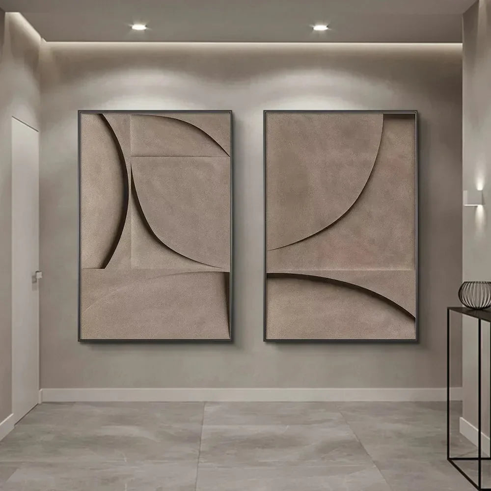 Modern Minimalist Geometric Lines Canvas Wall Art for Living Room