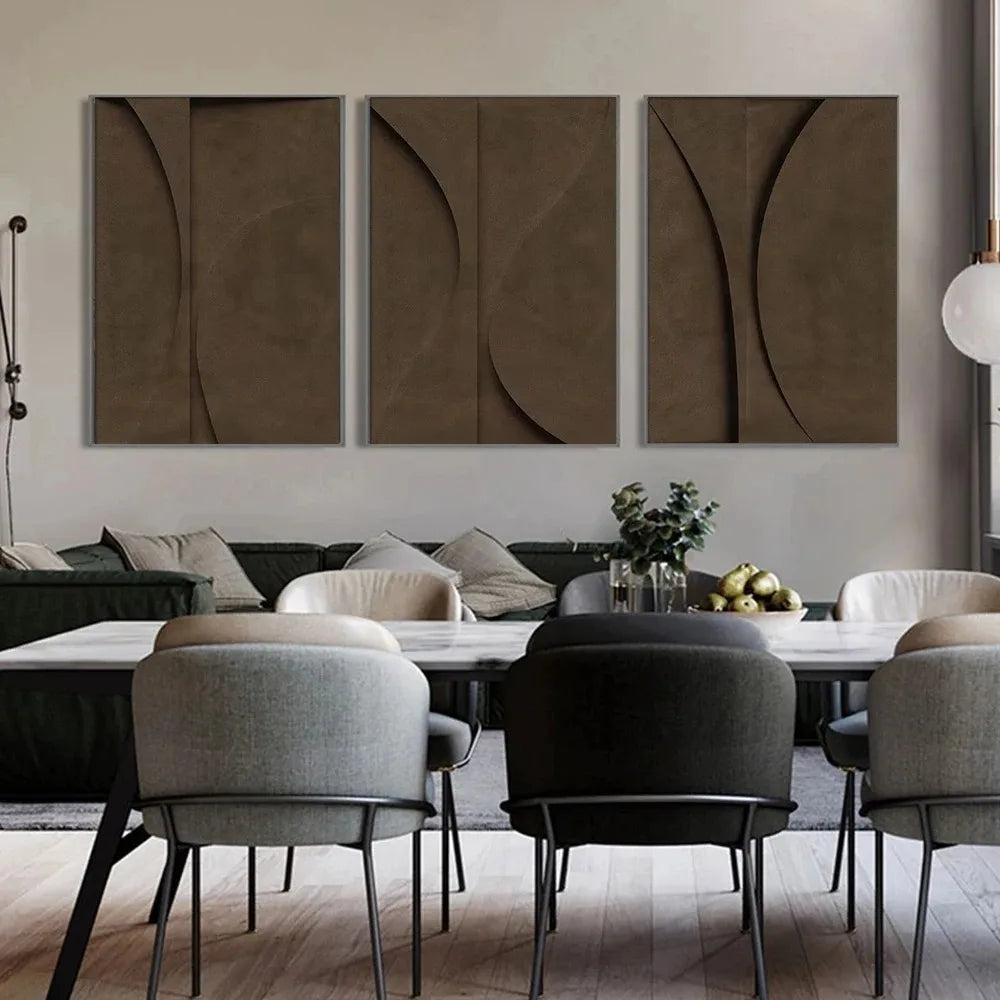 Modern Minimalist Geometric Lines Canvas Wall Art for Living Room