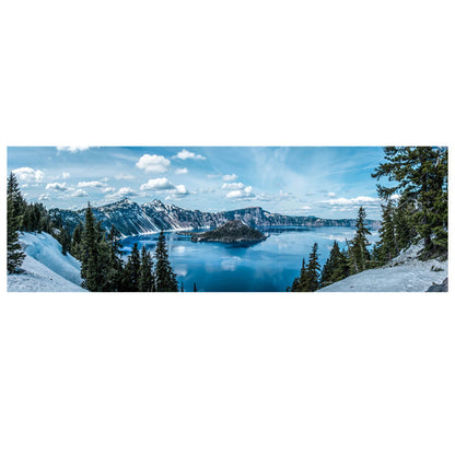 Mountain Lakes Forest Wilderness Canvas Wall Art for Living Room Decor