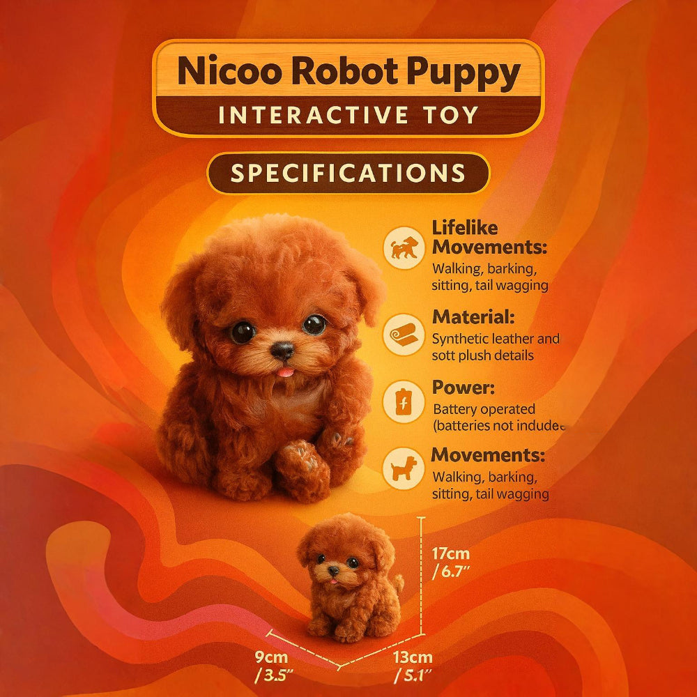 Interactive robotic puppy toy with realistic lifelike design