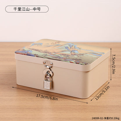 Decorative Lockable Treasure Storage Box Homeandso