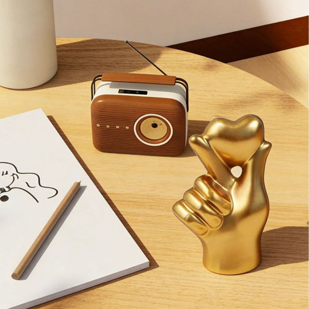 Decorative Heart Gesture Sculpture Homeandso