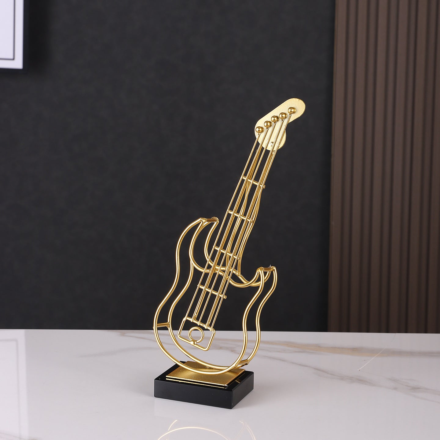 Musical Guitar Shaped Decorative Sculpture Homeandso