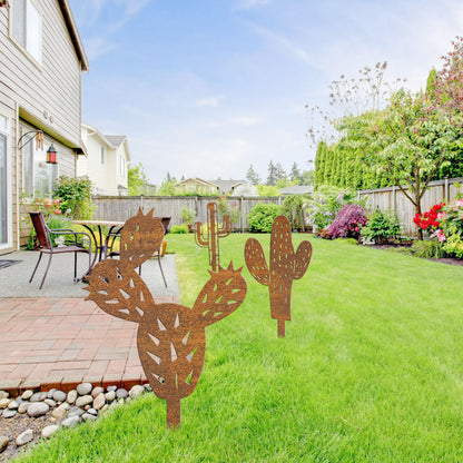 Decorative Cactus Garden Stakes Homeandso