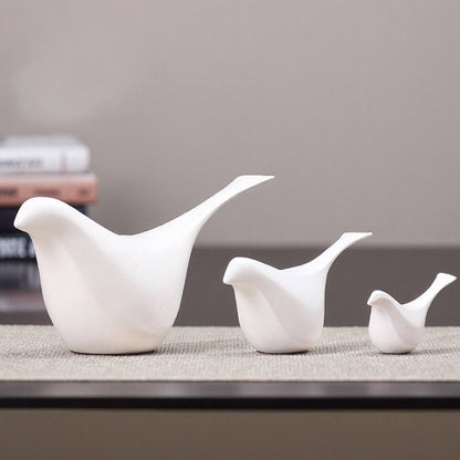 Decorative Ceramic Bird Figurine Set Homeandso