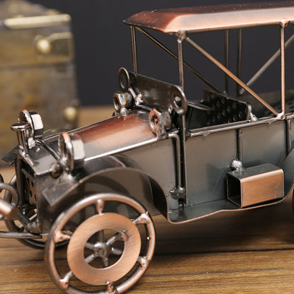 Vintage-Inspired Metal Classic Car Model Homeandso