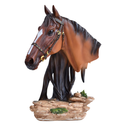 Elegant Horse Bust Sculpture Homeandso