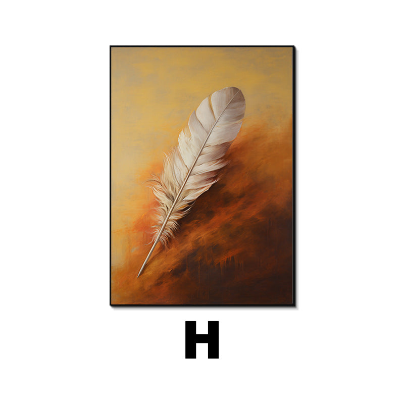 Feather-Inspired Framed Artwork Homeandso