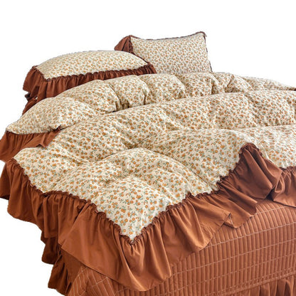Floral Ruffled Bedding Set