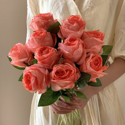 Realistic Long Stem Artificial Rose