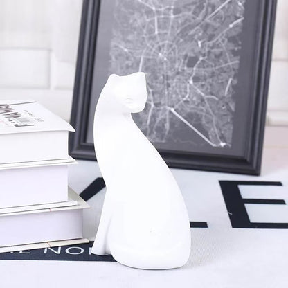 Contemporary Cat Figurine Homeandso