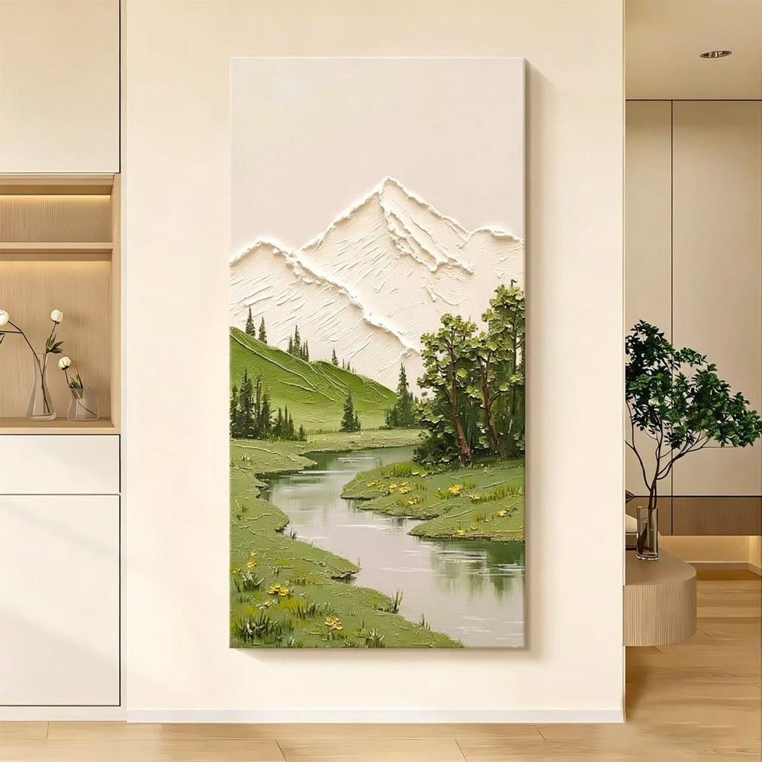 Textured Mountain Landscape Relief Canvas Art Homeandso