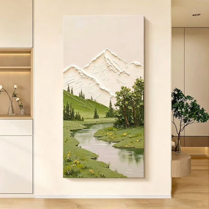 Textured Mountain Landscape Relief Canvas Art Homeandso