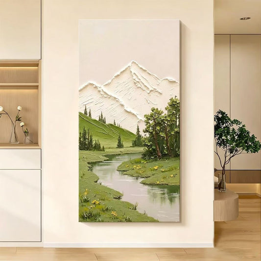 Textured Mountain Landscape Relief Canvas Art Homeandso