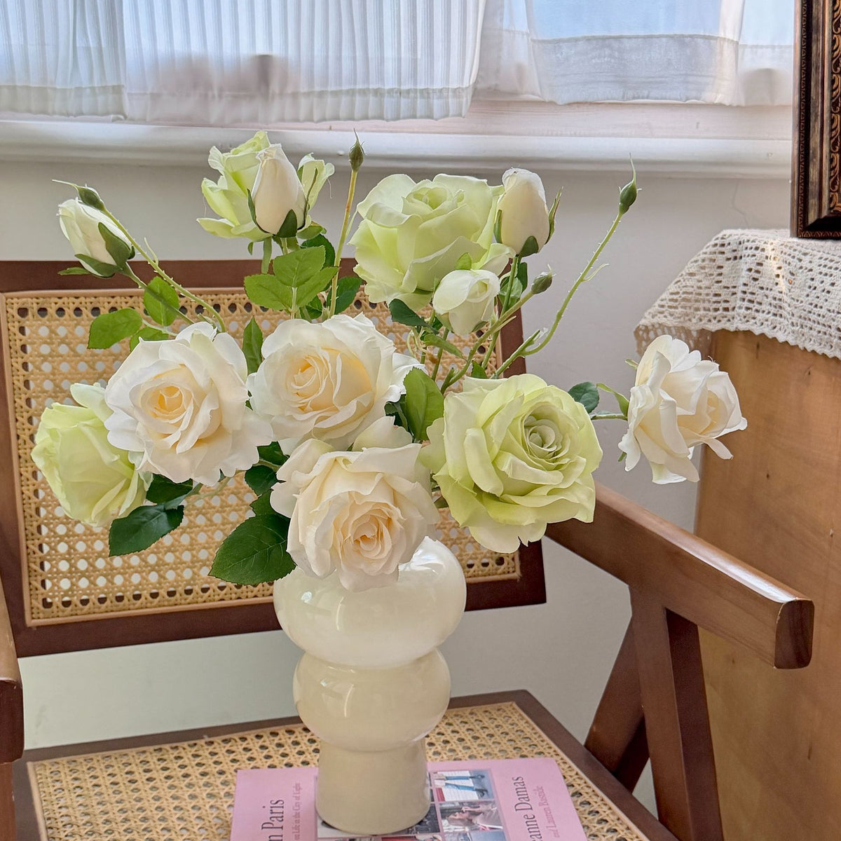 Faux Rose Stem Arrangement