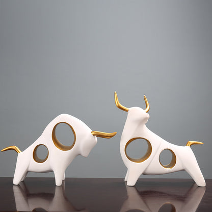 Artistic Bull Sculpture Homeandso