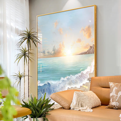 Coastal Sunset Beach Wall Art Homeandso