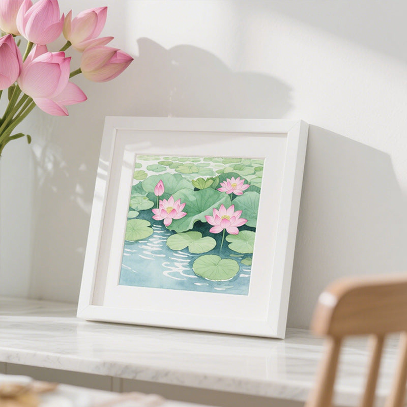 Elegant Floral Illustration Framed Art Print