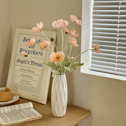 Lifelike Floral Arrangement in Modern Vase