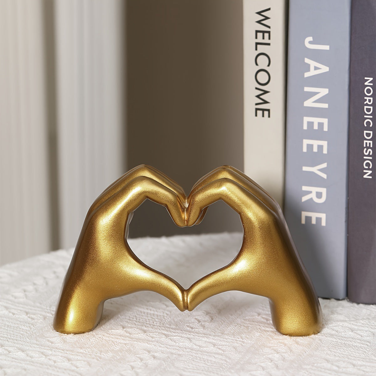 Heart-Shaped Hand Gesture Sculpture Homeandso
