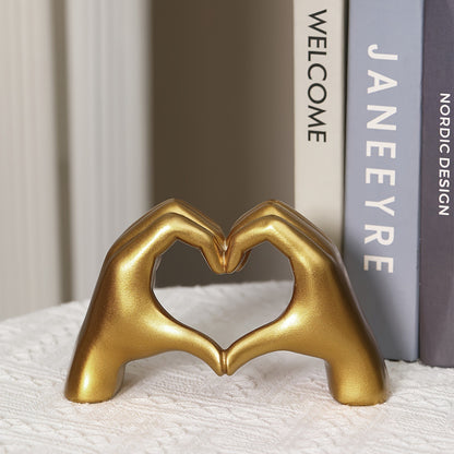 Heart-Shaped Hand Gesture Sculpture Homeandso