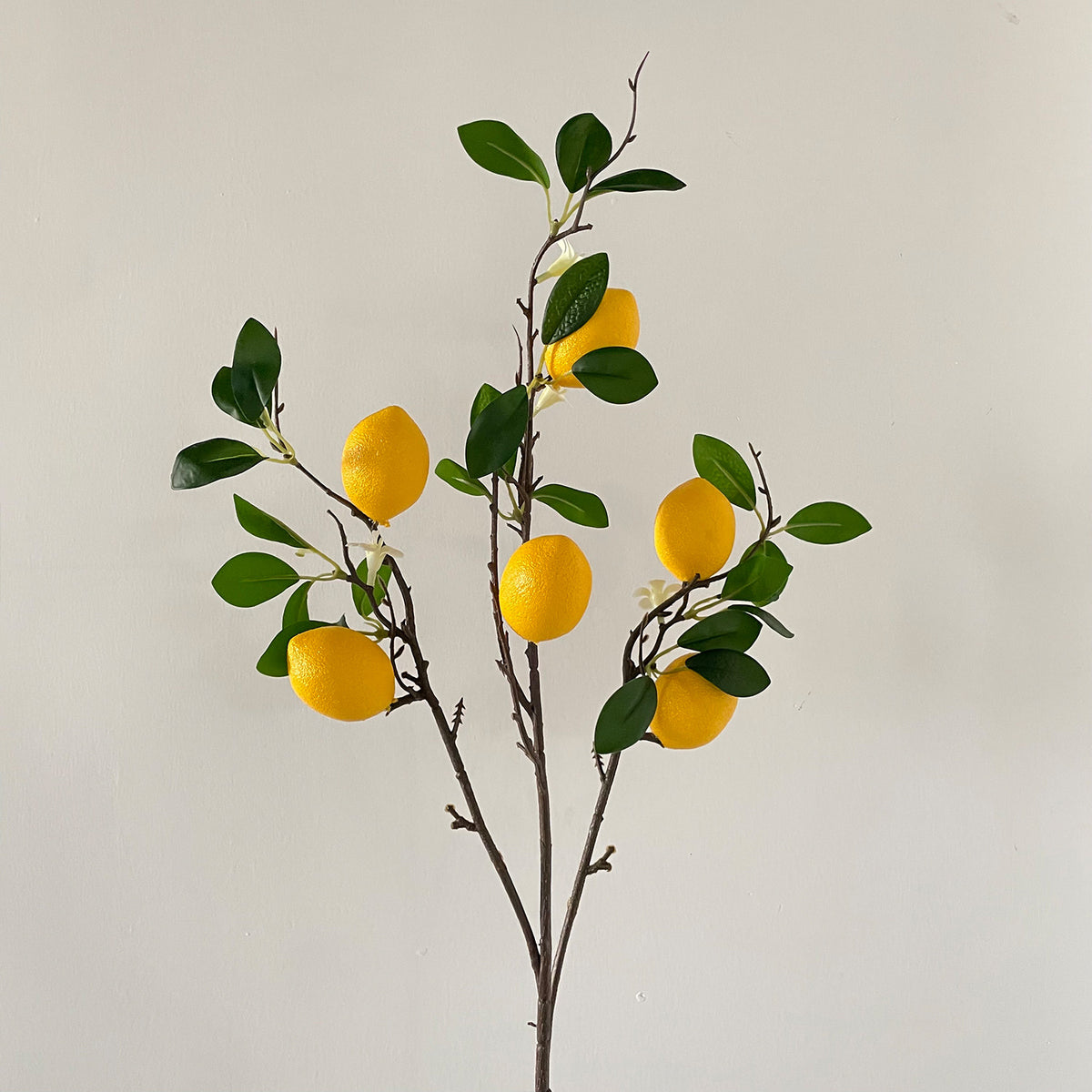 Faux Lemon Branch Decorative Accent