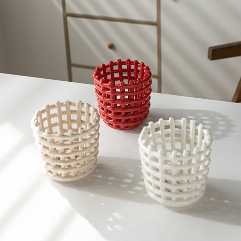 Decorative Woven Storage Basket Homeandso