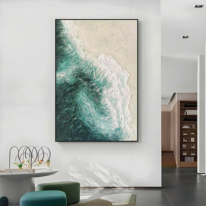 Coastal Waves Textured Canvas Art Homeandso