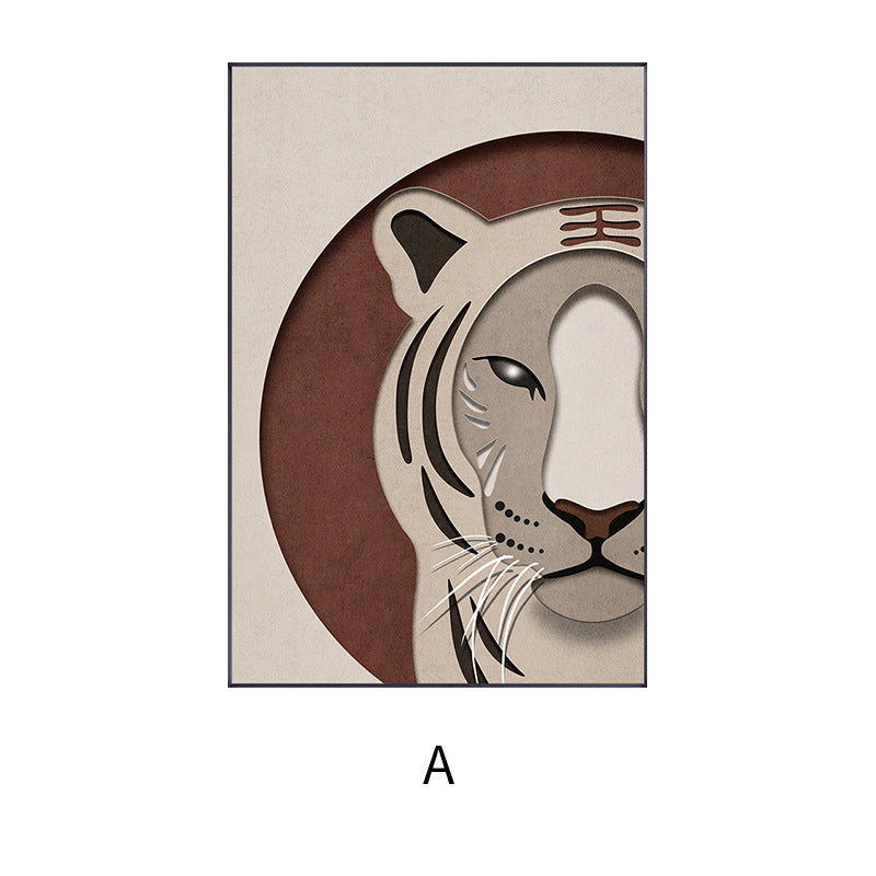 Artistic Tiger-Themed Relief Wall Art Homeandso