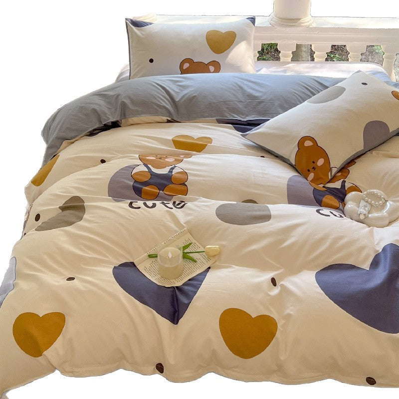 Modern Floral Pattern Duvet Cover Set