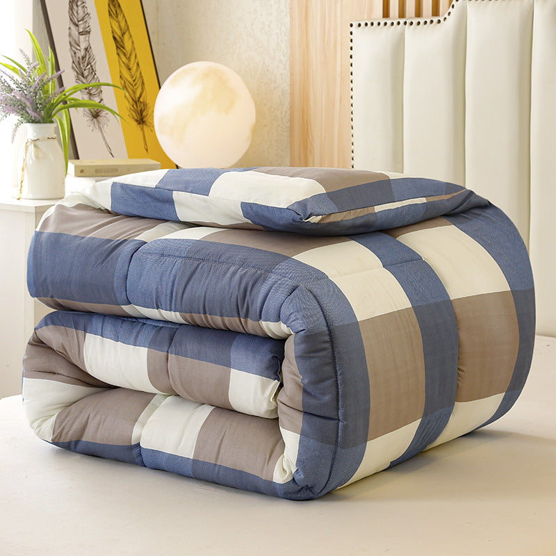 Lightweight Cotton Grid Pattern Comforter