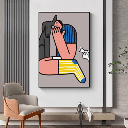 Whimsical Character Canvas Wall Art Homeandso