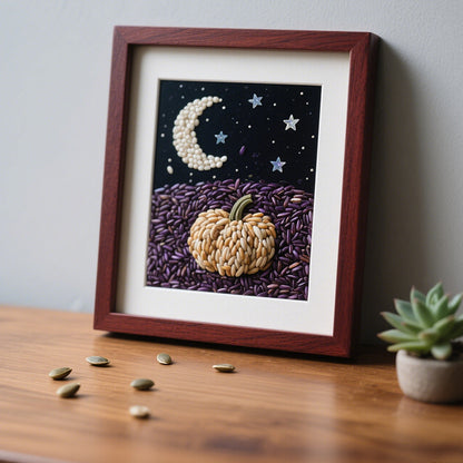 Artistic Seed-Based Wall Art