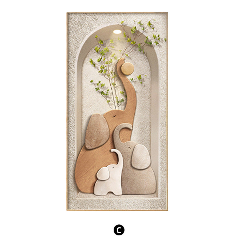 Decorative Elephant-Themed Wall Artwork Homeandso