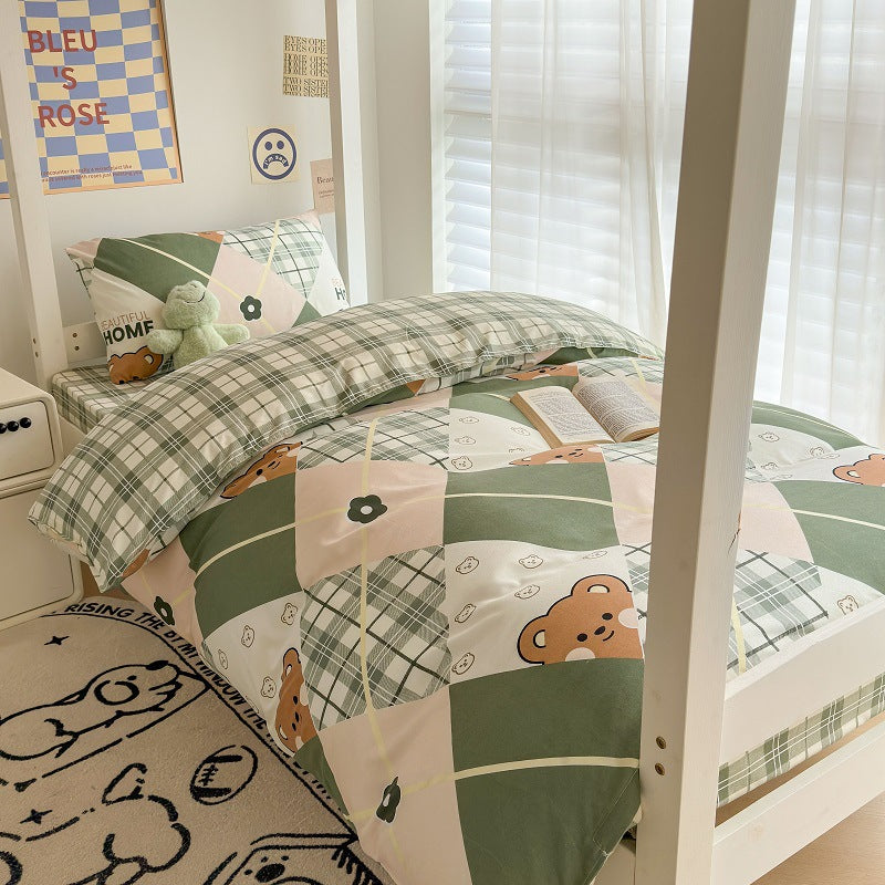 Whimsical Floral Print Duvet Cover Set
