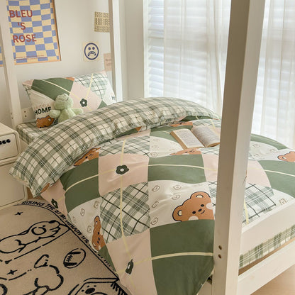 Whimsical Floral Print Duvet Cover Set