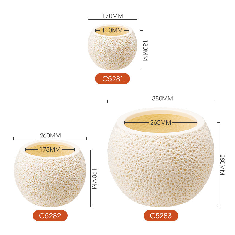 Textured Ceramic Planter Homeandso