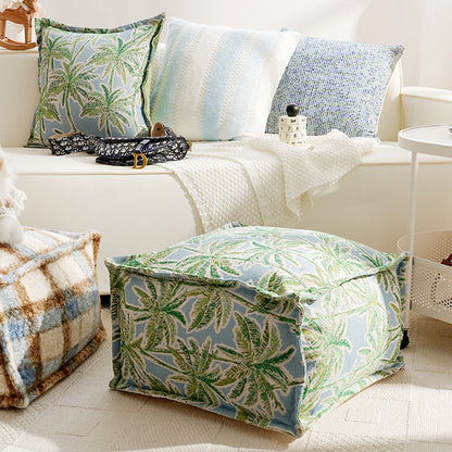 Floral Patterned Pouf