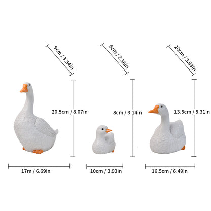 Charming Duck Family Figurines Homeandso