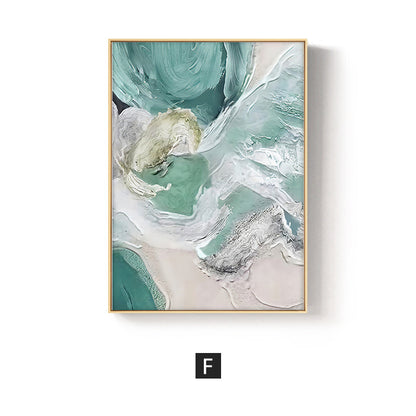 Abstract Ocean-Inspired Framed Wall Art Homeandso