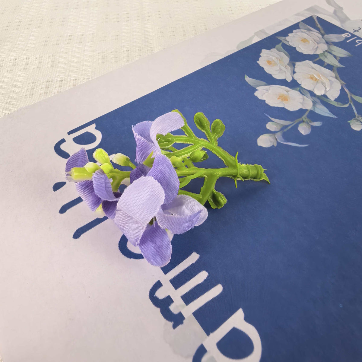 Premium Silk Orchid Floral Brooch