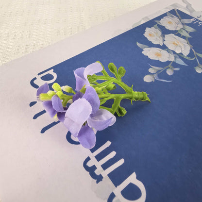 Premium Silk Orchid Floral Brooch