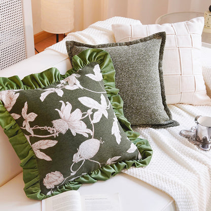 Botanical Patterned Throw Pillow