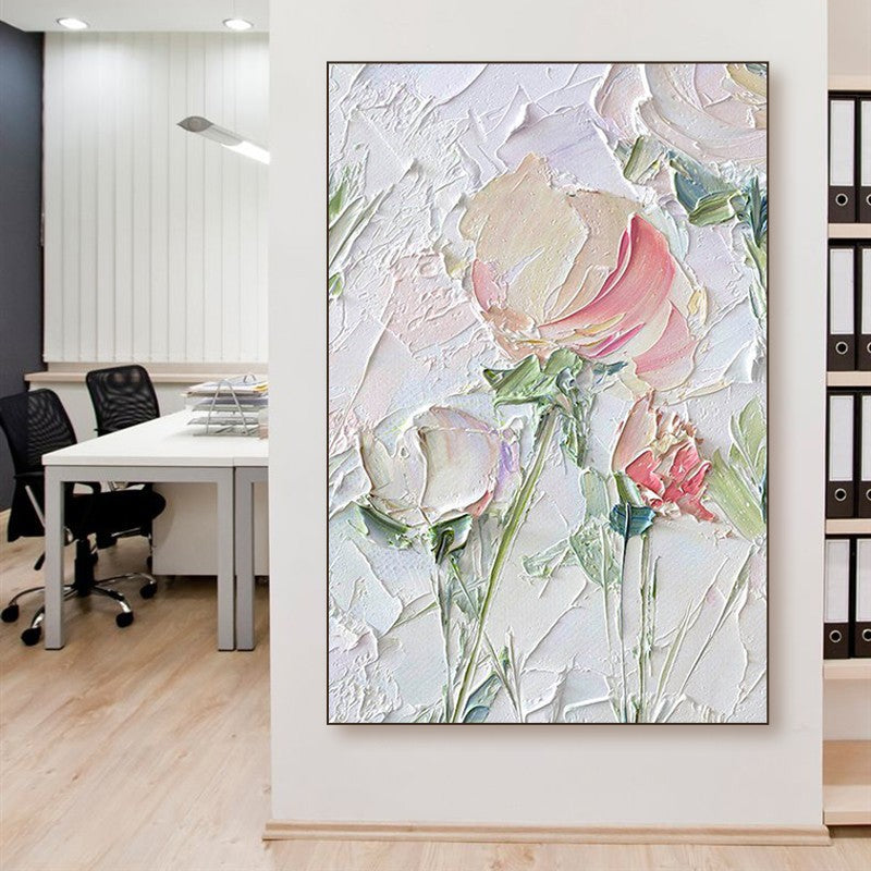 Textured Floral Relief Canvas Art Homeandso 1789035004