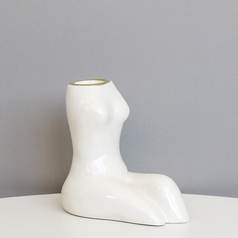 Artistic Body-Shaped Ceramic Vase
